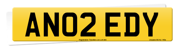 Registration number AN02 EDY